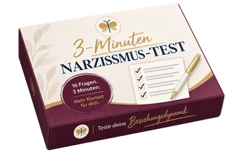 Schachtel des 3-Minuten-Narzissmus-Tests mit 16 Fragen